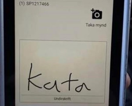 Kvittað rafrænt fyrir móttöku sendinga