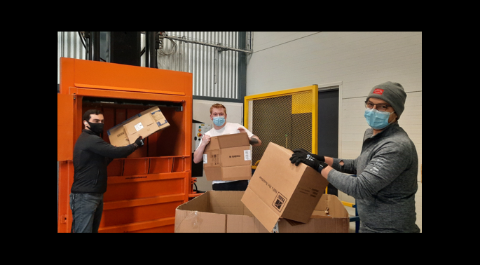 Distica bales plastic and cardboard