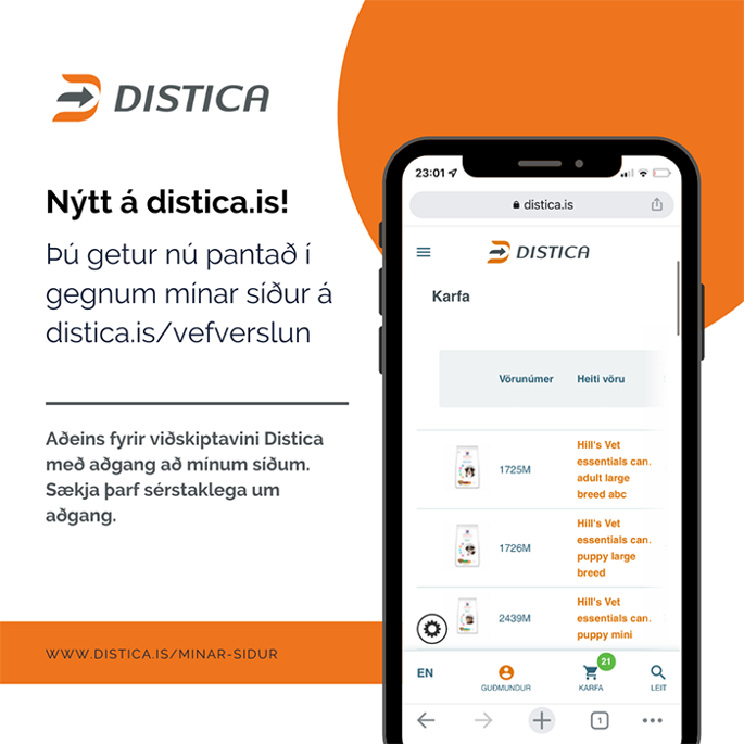 Distica opnar vefverslun